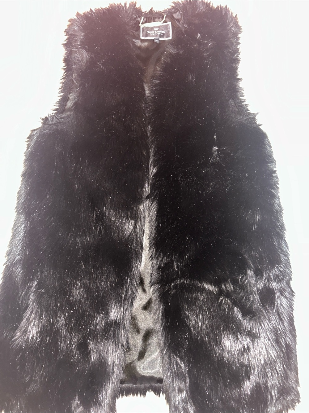 Juicy Couture Black Faux Fur Vest